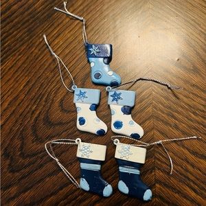 Set of Stocking Mini Christmas Tree Ornaments